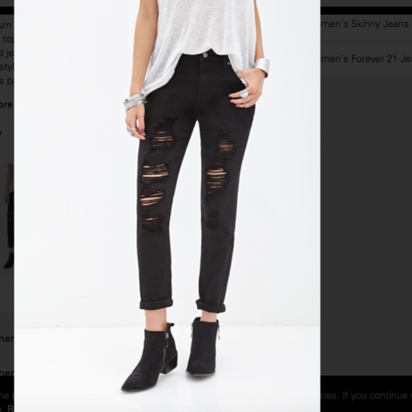 black boyfriend jeans forever 21